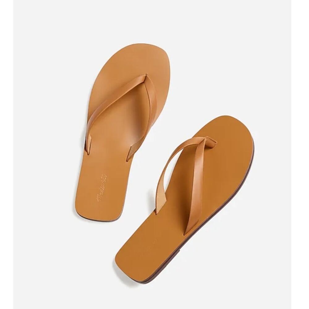 Madewell Gabi thong slip on slide Tan Sandals sz 7 worn once
